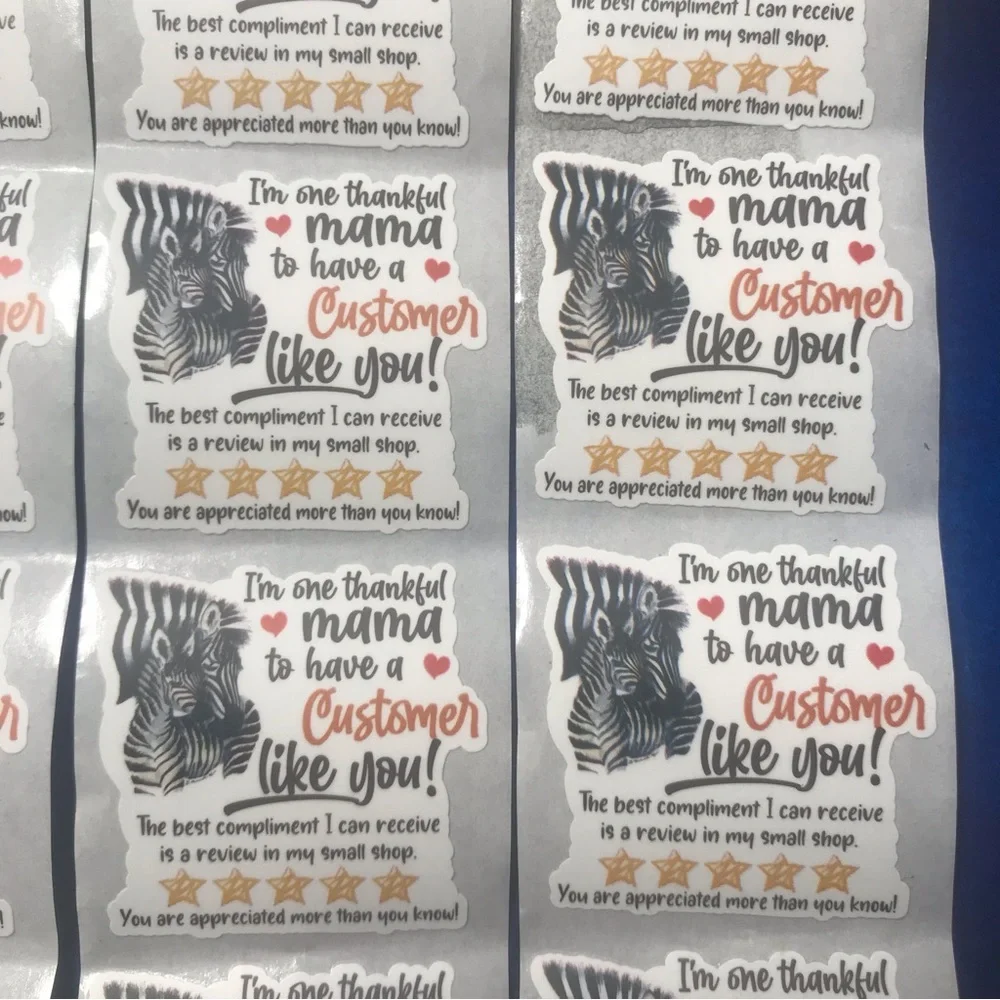 100 thank you stickers stickers 1.5”